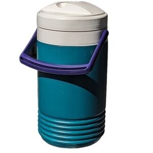 Igloo Beverage Cooler Water Jug 1 Gallon Purple Jade Jumbo Spout Vintage 90s